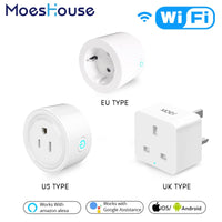 UK US EU WiFi Smart Socket Power Plug Outlet Remote Control Works with Amazon Alexa Google Home No Hub Required