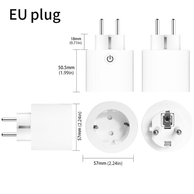 UK US EU WiFi Smart Socket Power Plug Outlet Remote Control Works with Amazon Alexa Google Home No Hub Required